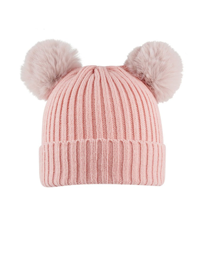 Kids - basic muts met bolletjes roze