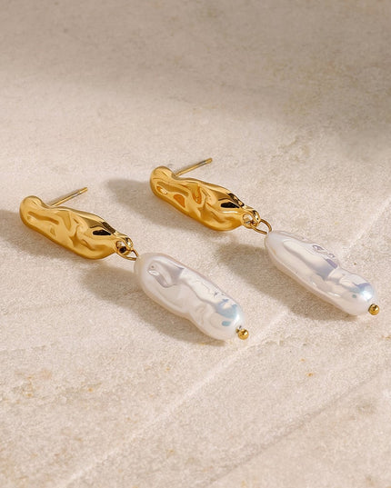 Parel oorbellen langwerpig