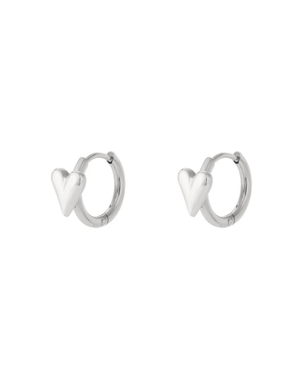 Hoop met mini hartje goud