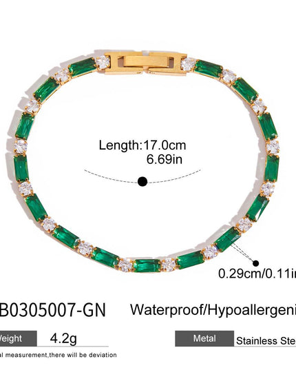 Groene met gouden luxe armband retro