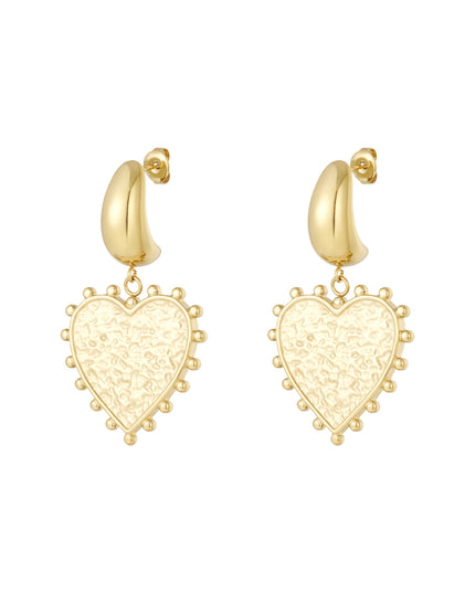 Big love oorbellen goud