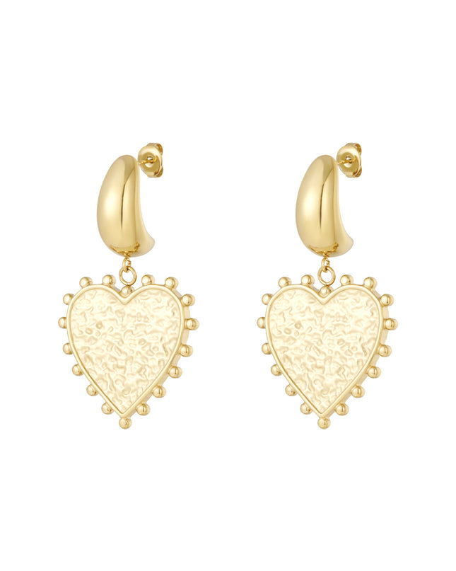 Big love oorbellen goud