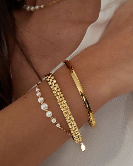 Schakel armband goud