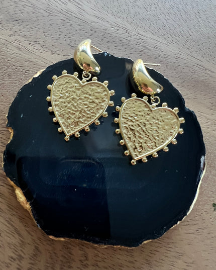 Big love oorbellen goud