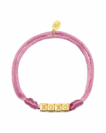 Armband Satin Kisses roze