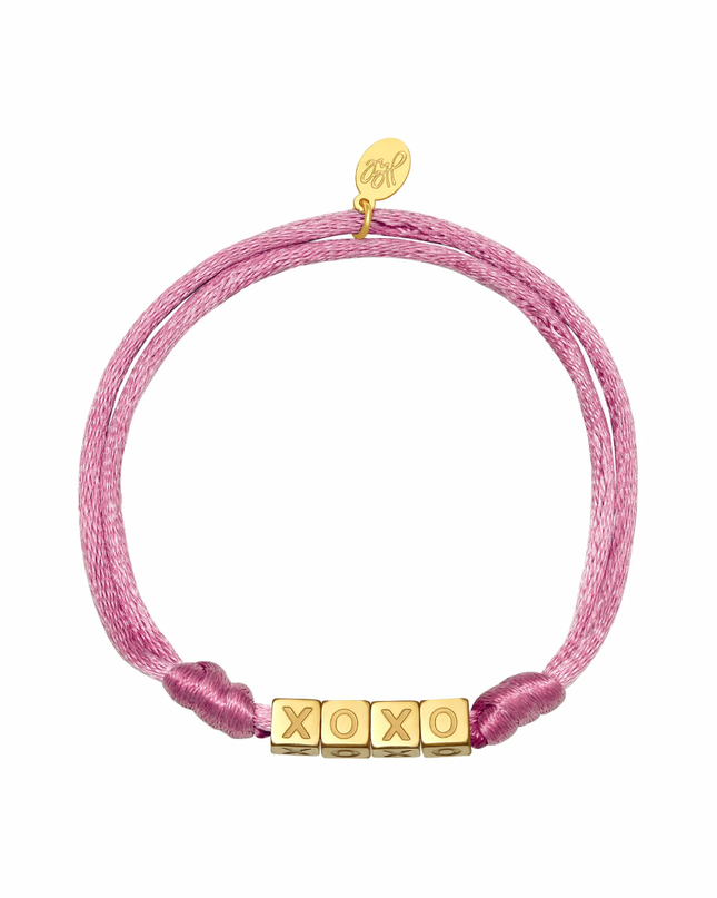 Armband Satin Kisses roze