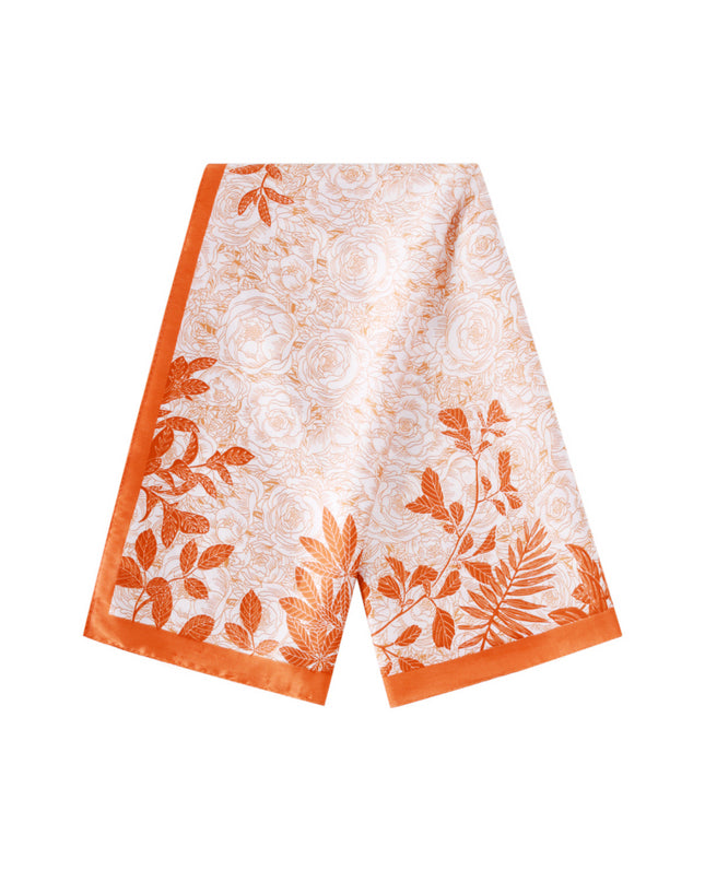 Sjaal oranje bloemen