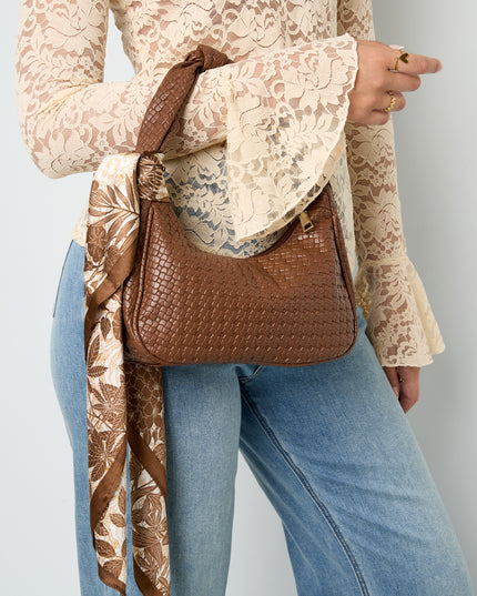 Sjaal oranje bloemen